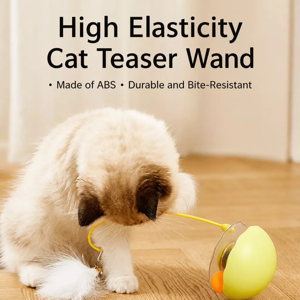 Wobble Cat Toy with Feather Teaser