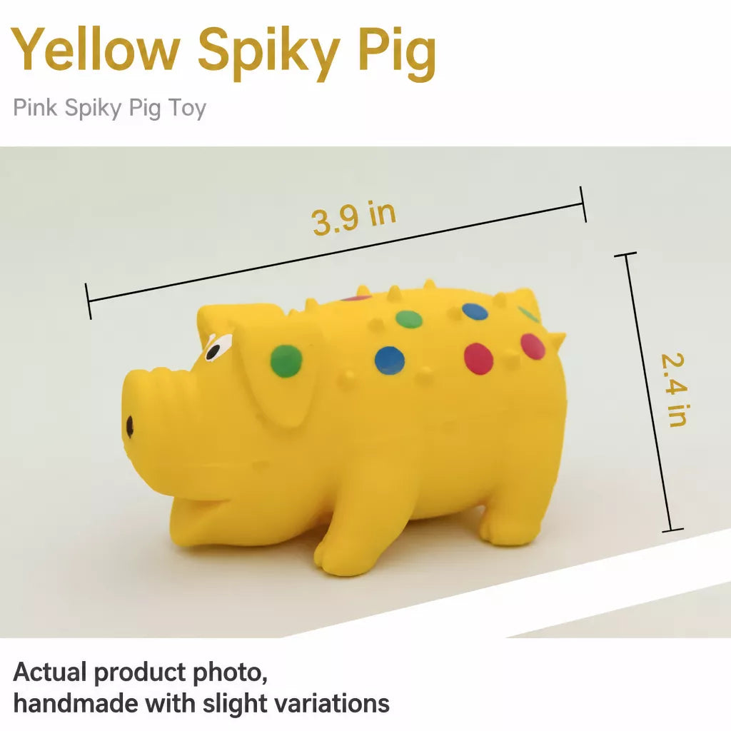 Pig-Shaped Squeaky Dog Toy for Interactive Play