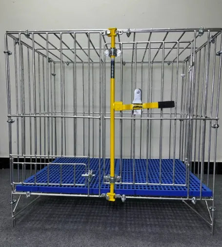 Steel Dog Kennel with Galvanized Finish for Indoor/Outdoor Use