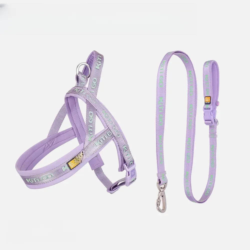 Nylon Dog Harness with Collar and Leash Set Options