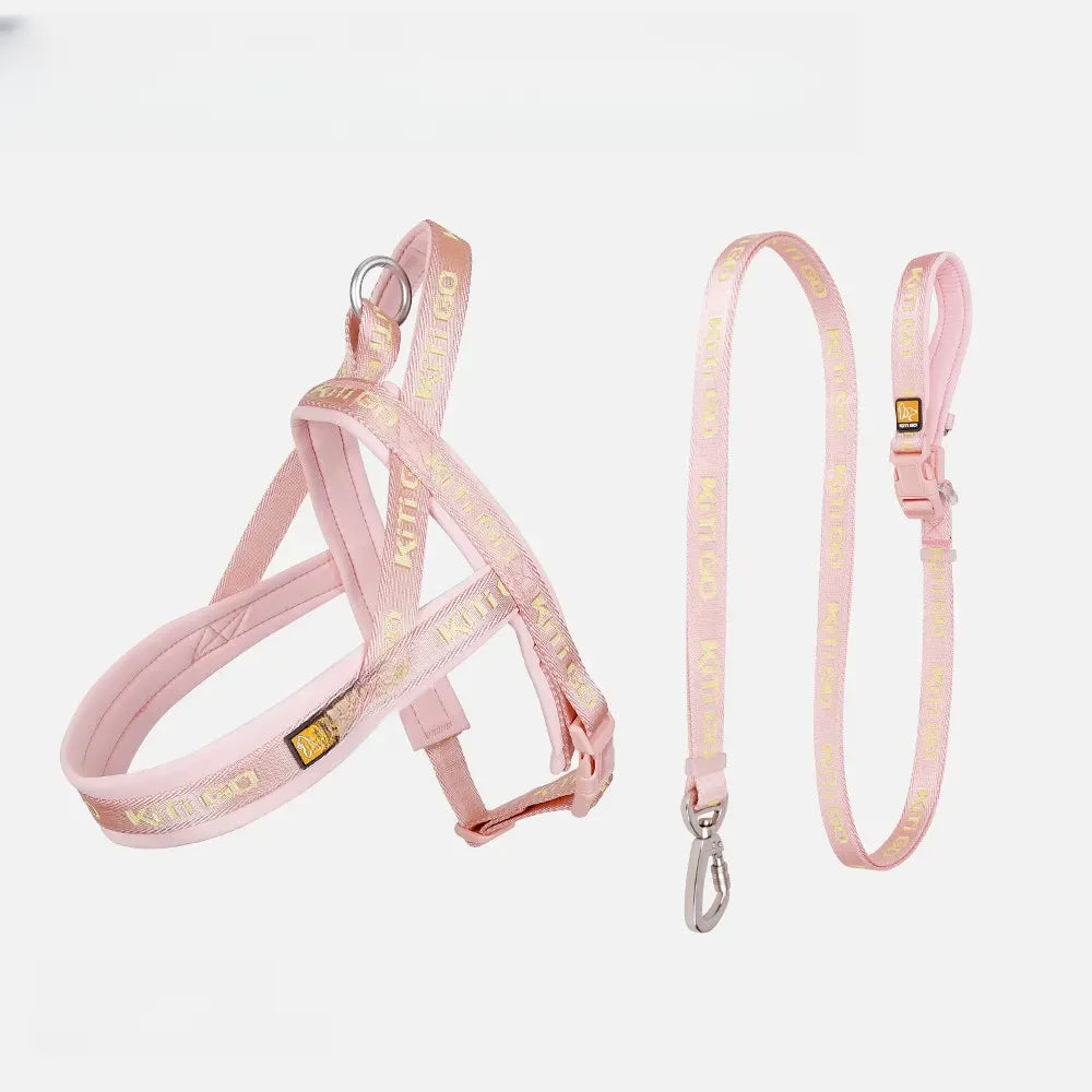 Nylon Dog Harness with Collar and Leash Set Options