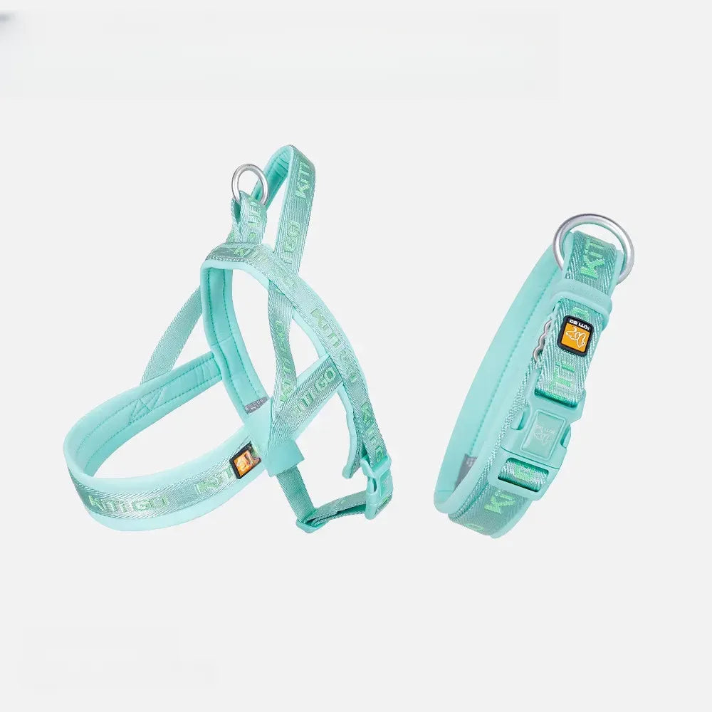 Nylon Dog Harness with Collar and Leash Set Options
