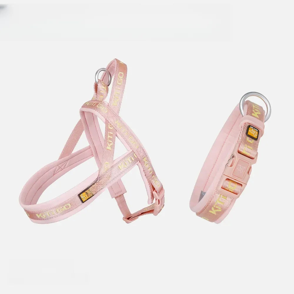 Nylon Dog Harness with Collar and Leash Set Options