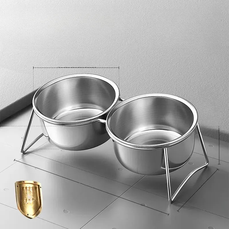 Elevated Stainless Steel Pet Bowl Stand for Dogs & Cats