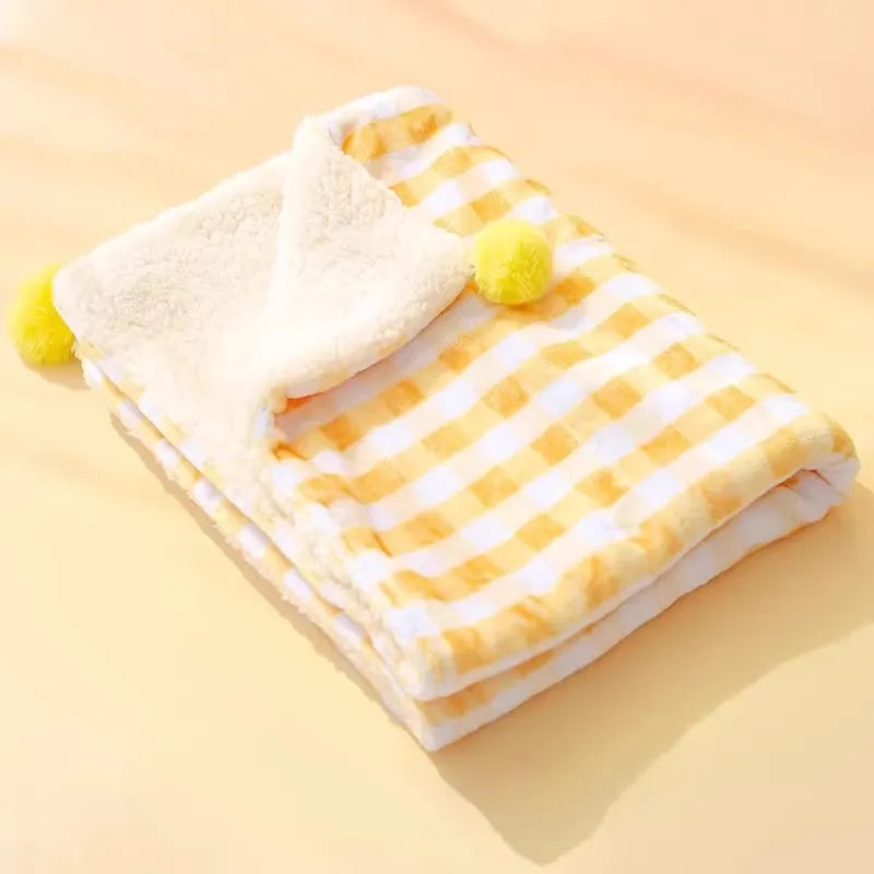 Cotton-Linen Pet Bed Mat and Blanket for Cats and Dogs