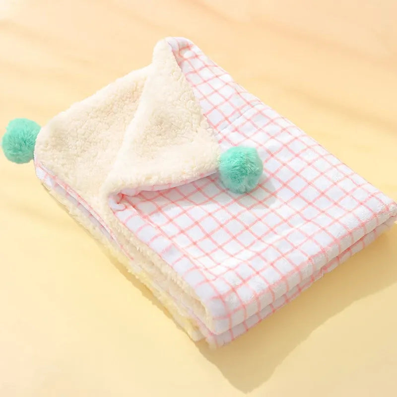 Cotton-Linen Pet Bed Mat and Blanket for Cats and Dogs
