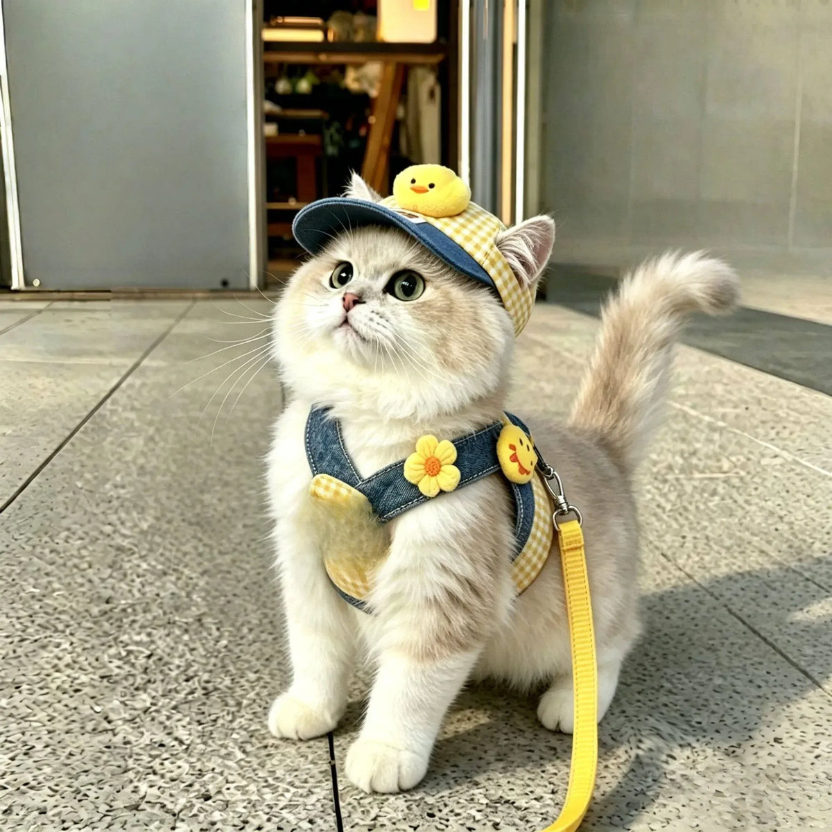 Pet Harness Vest and Hat Sets with Leashes