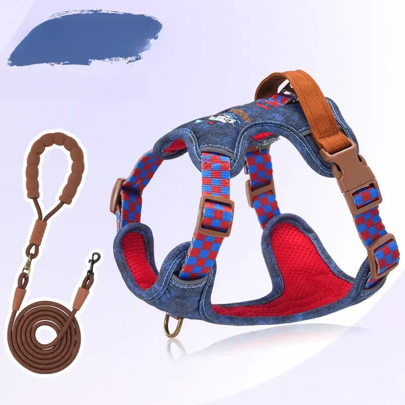 Adjustable Polyester Dog Vest Harness and Leash