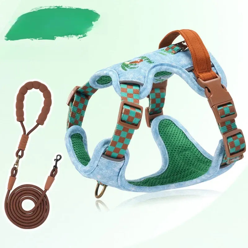 Adjustable Polyester Dog Vest Harness and Leash