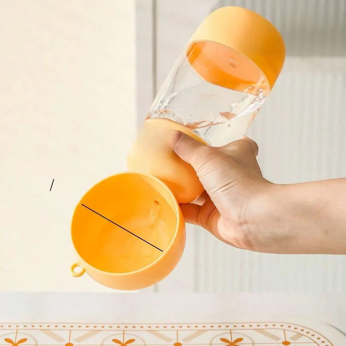Portable Dog Water Bottle with Foldable Cup for Travel