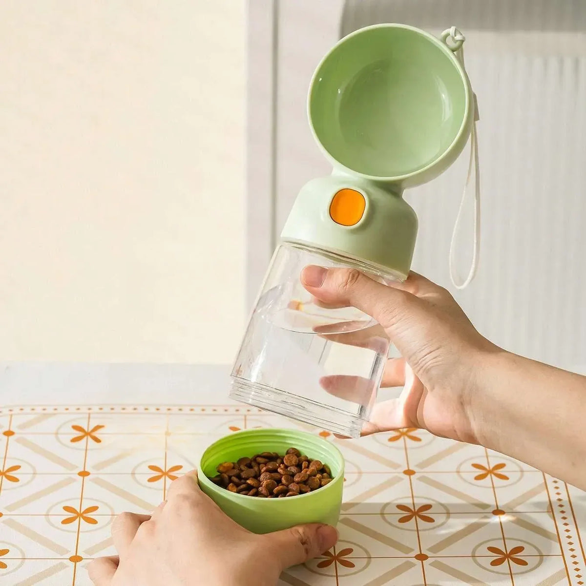 Portable Dog Water Bottle with Foldable Cup for Travel