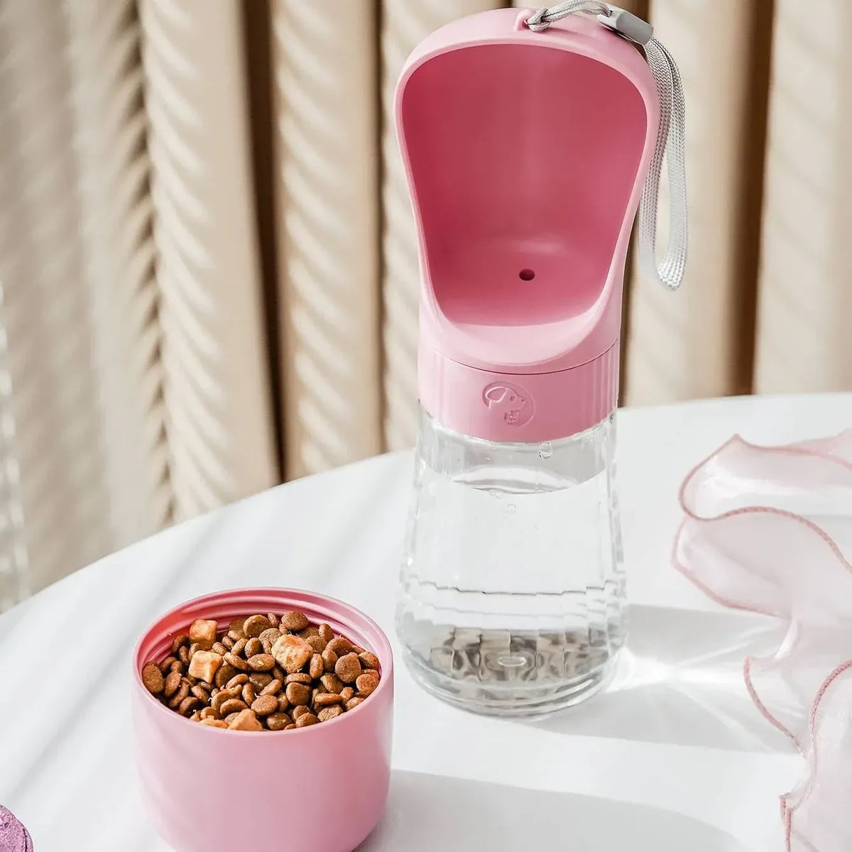 Portable Dog Water Bottle with Foldable Cup for Travel