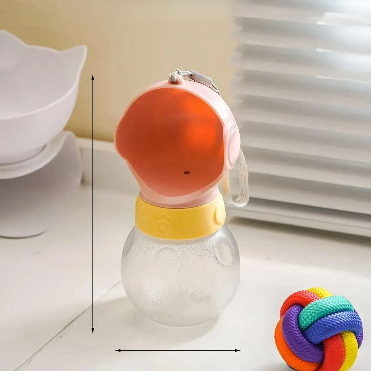 Portable Dog Water Bottle with Foldable Cup for Travel