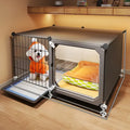 Indoor Iron Dog Crate with Separate Potty Area