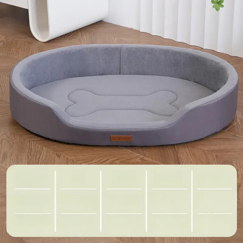 All-Season Washable Dog Bed with Removable Cover