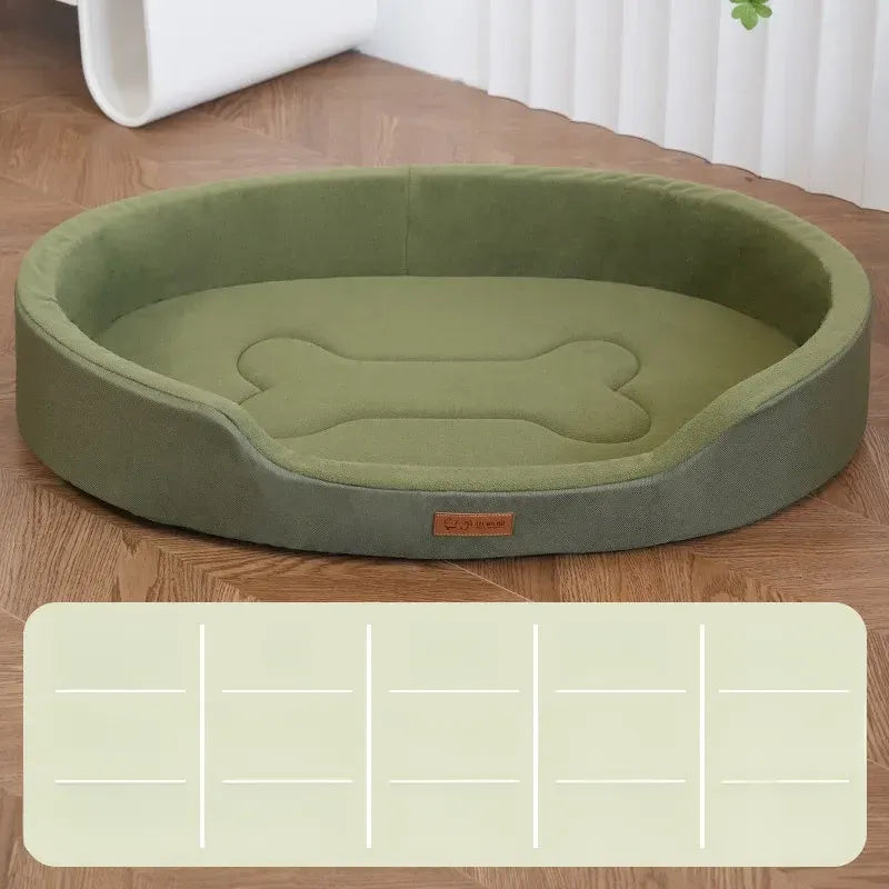All-Season Washable Dog Bed with Removable Cover