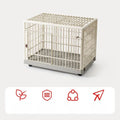 Indoor Pet Crate with Resin Panels and Iron Frame