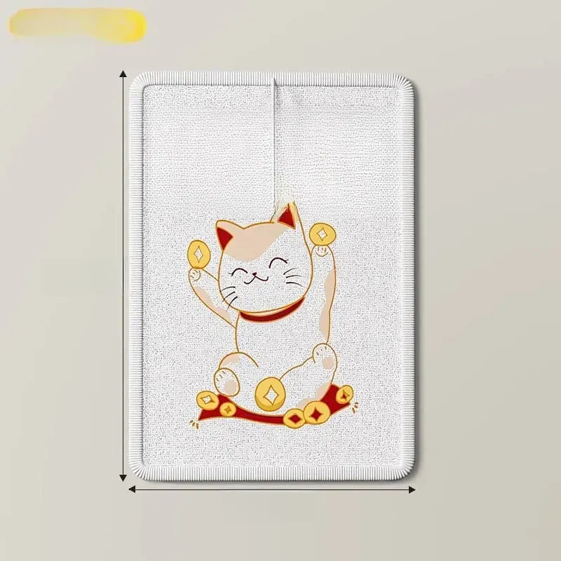 Adhesive Wall-Mounted Cat Scratcher with Braided Cotton Rope