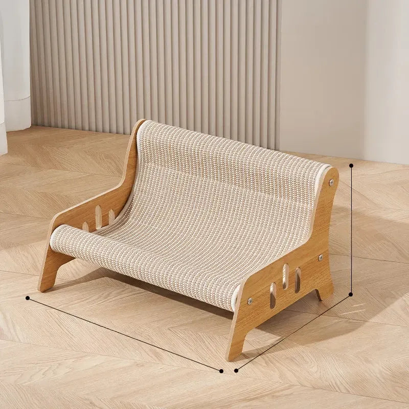 Two-in-One Sisal Cat Scratcher Lounger Bed