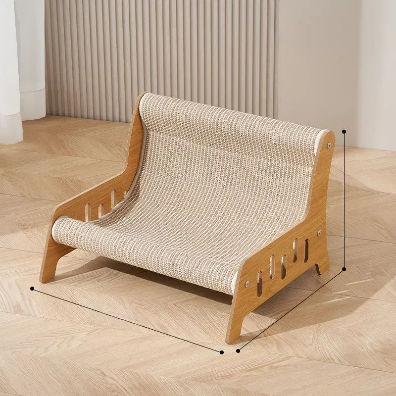 Two-in-One Sisal Cat Scratcher Lounger Bed