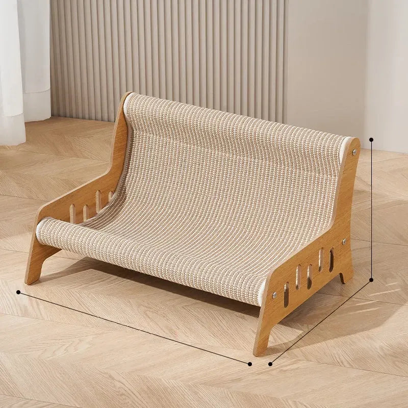 Two-in-One Sisal Cat Scratcher Lounger Bed