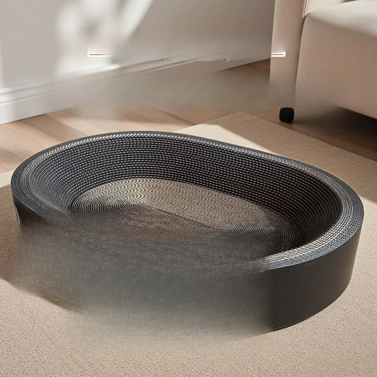 Oval Corrugated Cardboard Cat Scratcher Lounge