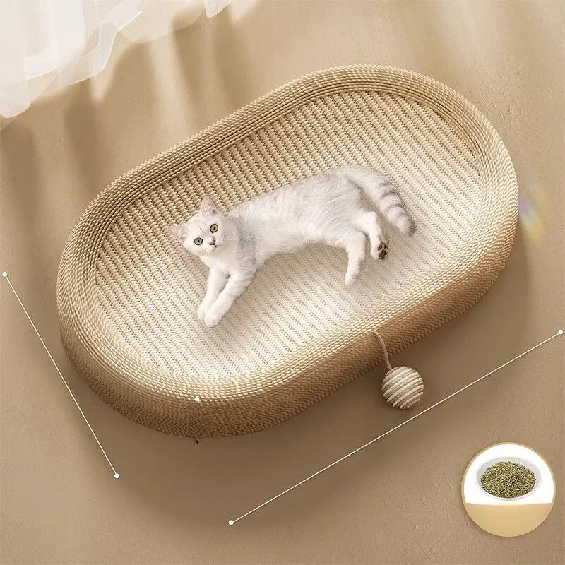 Sisal Cat Scratcher with Interactive Toy