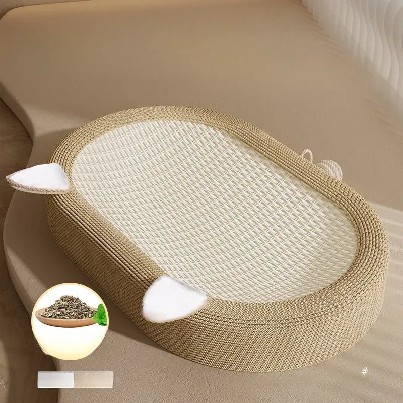 Sisal Cat Scratcher with Interactive Toy
