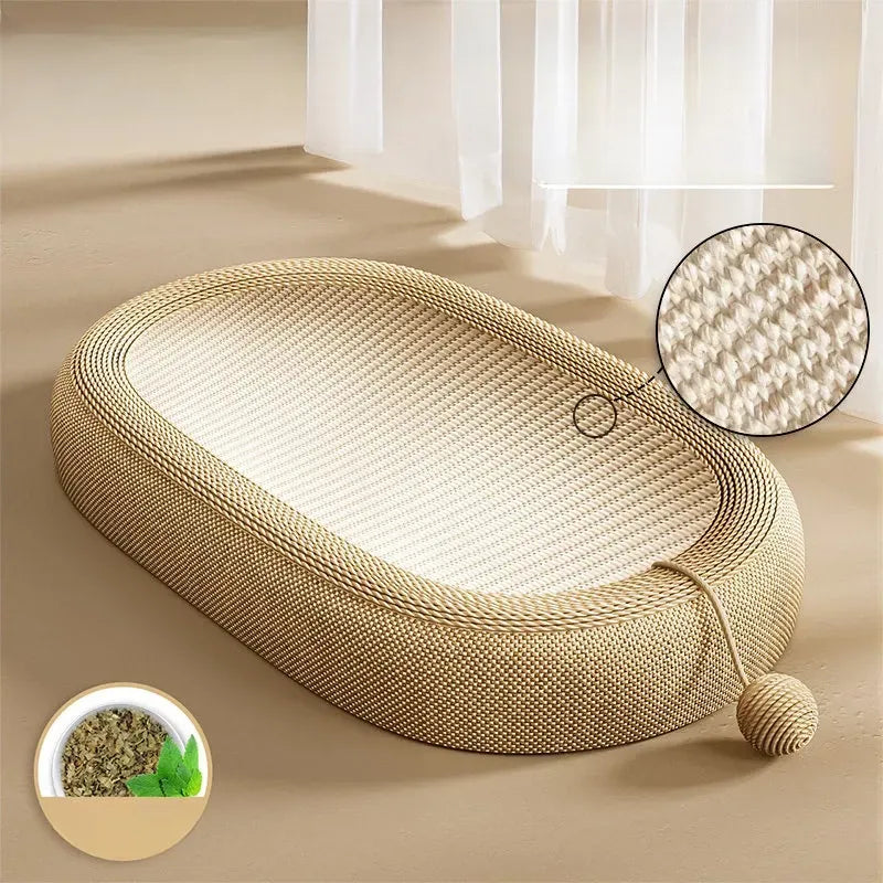 Sisal Cat Scratcher with Interactive Toy