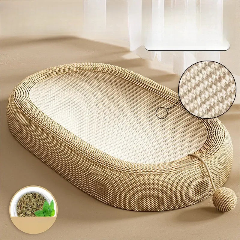 Sisal Cat Scratcher with Interactive Toy