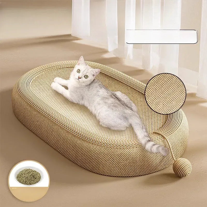 Sisal Cat Scratcher with Interactive Toy