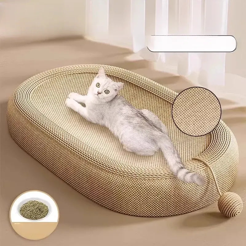 Sisal Cat Scratcher with Interactive Toy