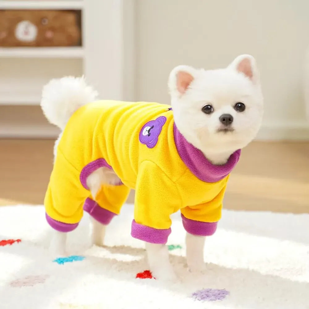 Fleece Four-Leg Dog & Cat Coat for Cool-Weather Walks