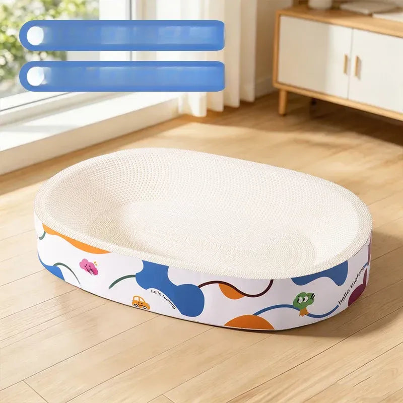 Corrugated Cardboard Cat Scratcher Bed
