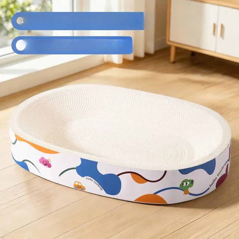 Corrugated Cardboard Cat Scratcher Bed