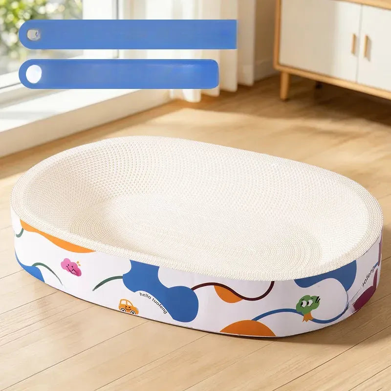 Corrugated Cardboard Cat Scratcher Bed