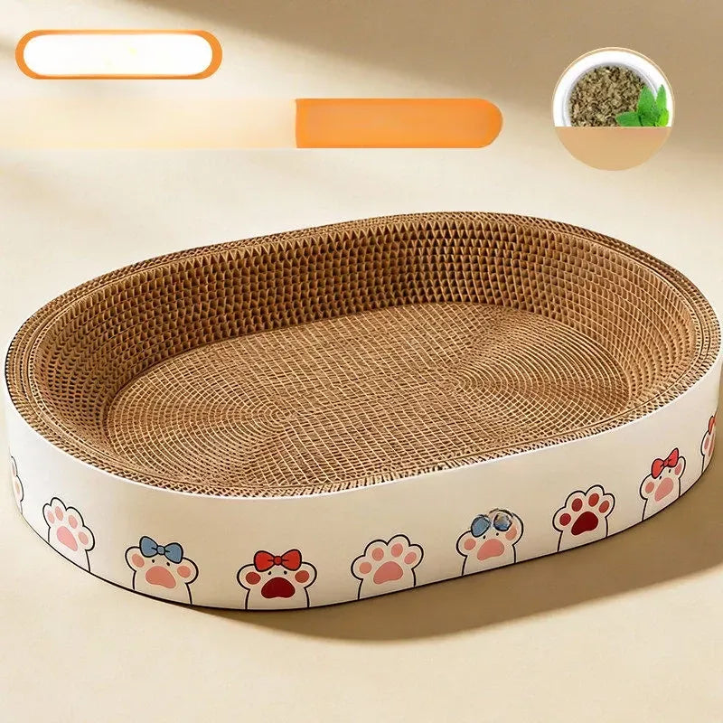 Corrugated Cardboard Cat Scratcher Bed