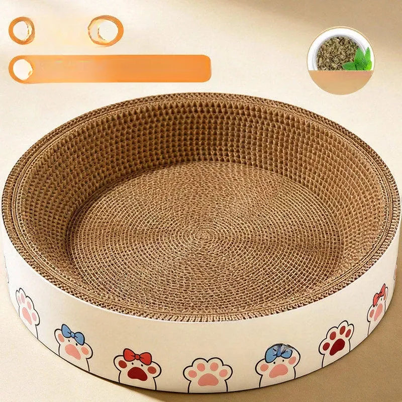 Corrugated Cardboard Cat Scratcher Bed