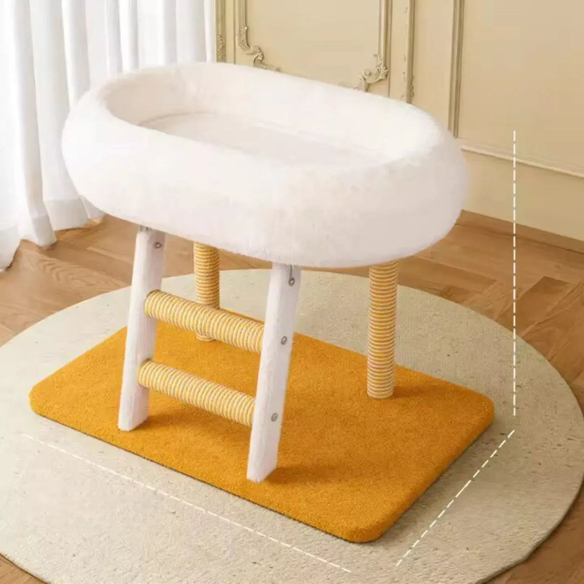 Space-Saving Sisal Cat Scratcher Bed & Climbing Tower