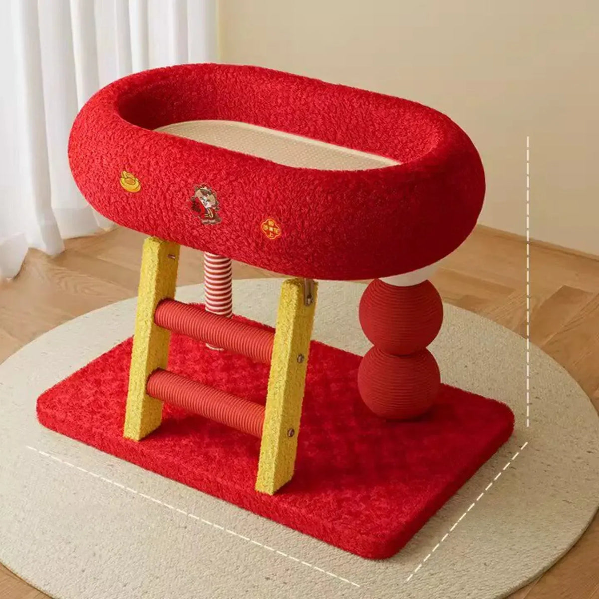 Space-Saving Sisal Cat Scratcher Bed & Climbing Tower