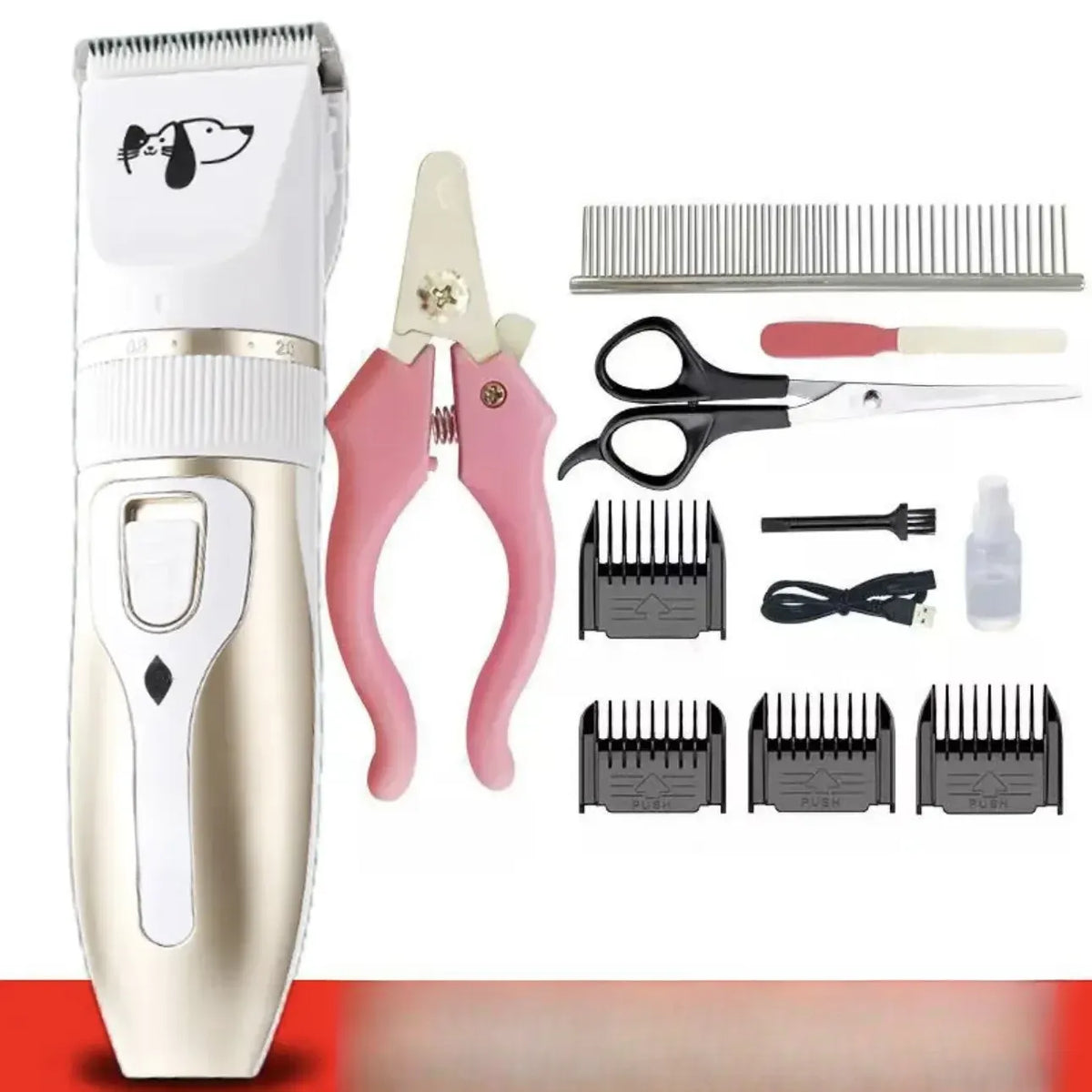 Pet Hair Clipper and Paw Trimmer for Dogs and Cats