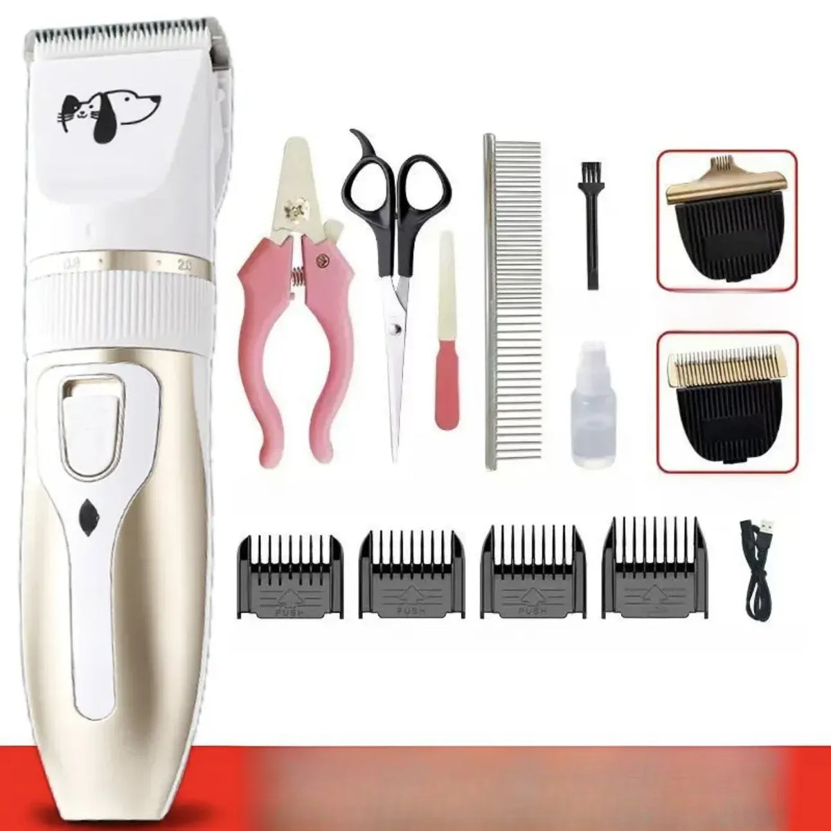 Pet Hair Clipper and Paw Trimmer for Dogs and Cats