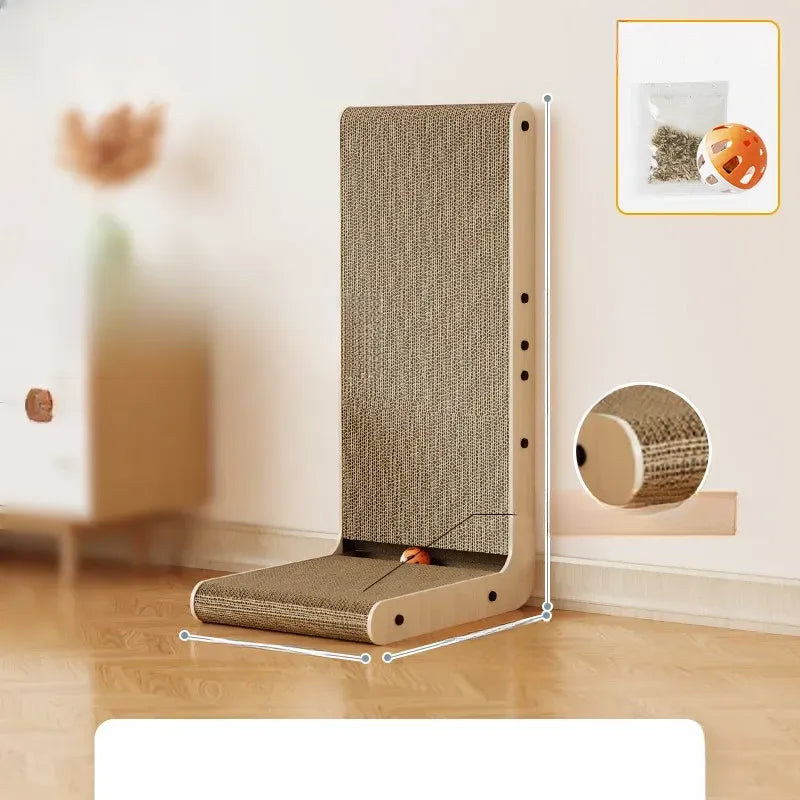 L-Shaped Kraft Paper Cat Scratcher
