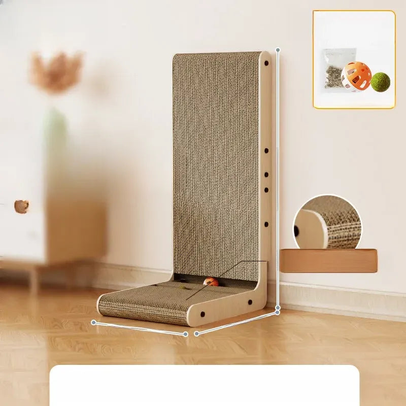 L-Shaped Kraft Paper Cat Scratcher