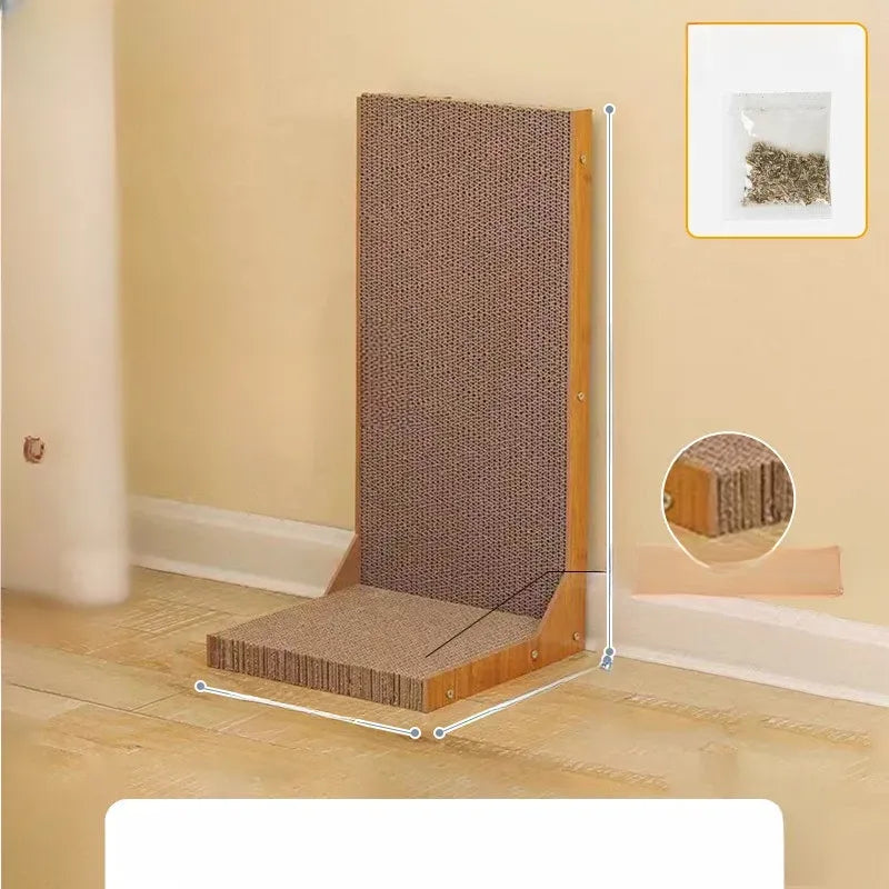 L-Shaped Kraft Paper Cat Scratcher