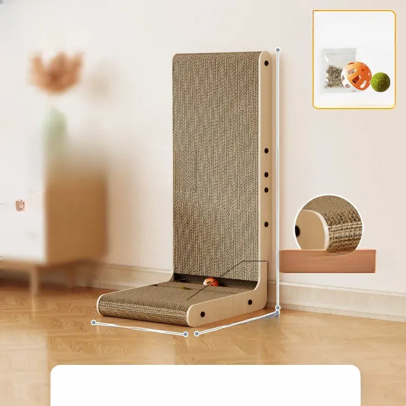 L-Shaped Kraft Paper Cat Scratcher