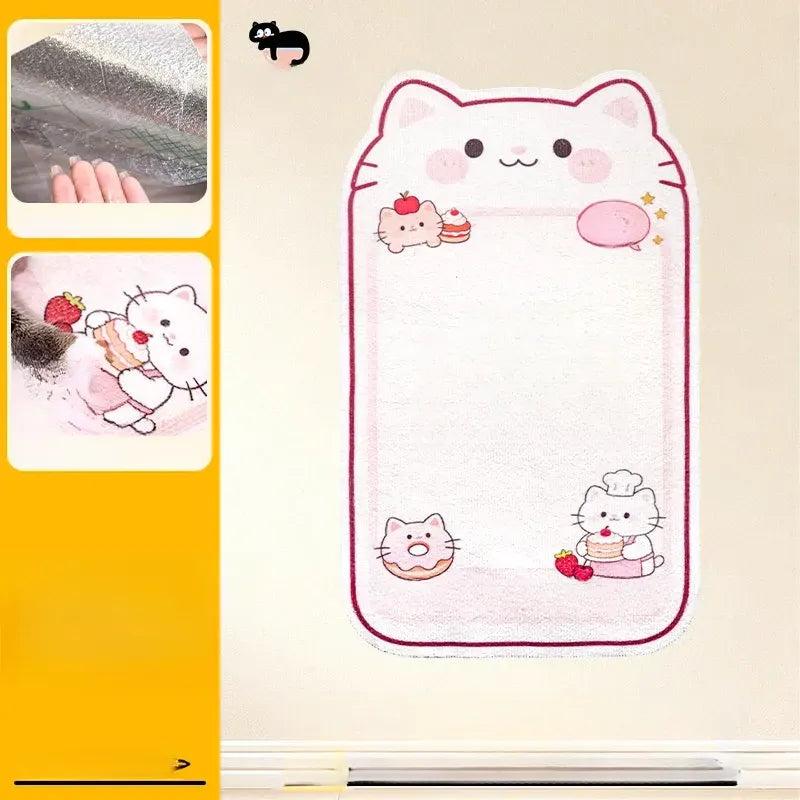 Wall-Mounted Vertical Cat Scratcher with Self-Adhesive Backing
