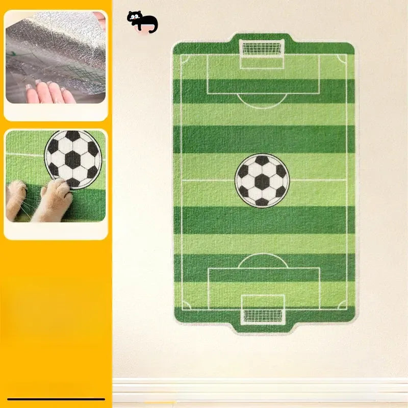 Wall-Mounted Vertical Cat Scratcher with Self-Adhesive Backing