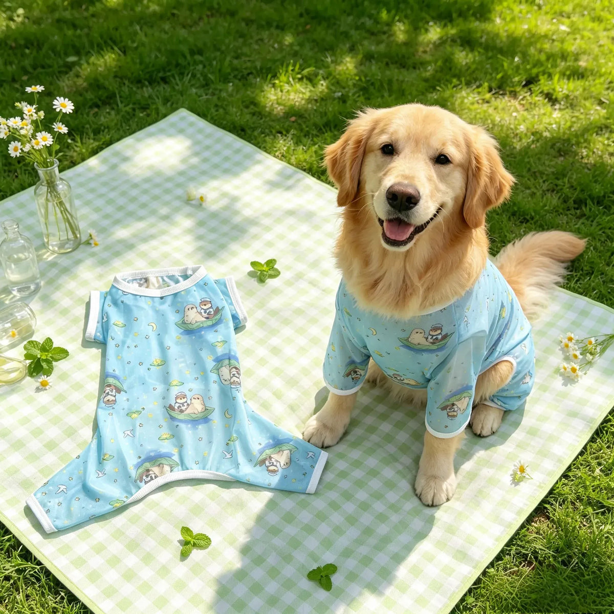 Lightweight Four-Leg Dog Shirt for Summer
