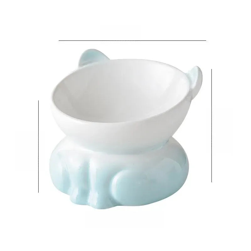 Elevated Ceramic Cat Food Bowl